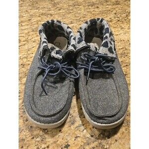 Hey Dude Bootie Shoes Women's Size 10 Britt Gray Cheetah Animal Print